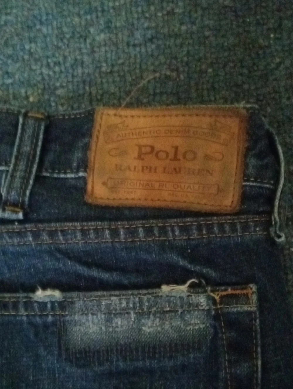 Polo By Ralph Lauren 40x30 Dark Wash Distressed Jeans Nwot Prestine Con🔥🔥🔥🔥